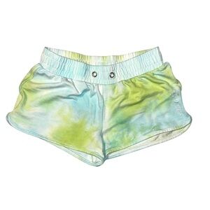 Cali 1850 Tie Dye Shorts Blue Green Chill Out Embroidered On Side Size Small